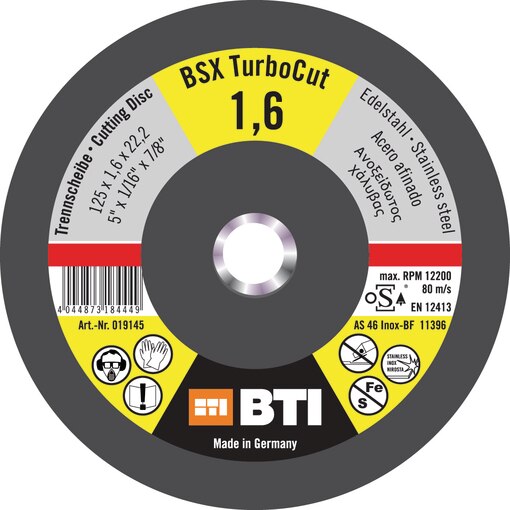 Trennscheiben, BSX TurboCut Inox, BSX Turbo-Cut Inox, BSX Turbo Cut Inox